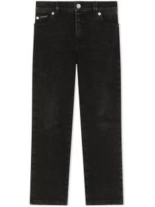 Dolce & Gabbana Kids jean droit à imprimé graffiti - Noir