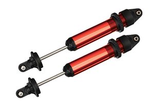 Shocks, GTX, aluminum, red-anodized (fully assembled w/o springs) (2) (TRX-7761R)