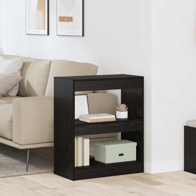 Boekenkast Zwart eiken 60 x 30 x 72 cm Bewerkt hout