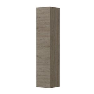 INK Badkamerkast - 36x37x169cm - 1 deur - greeploos - MFC Greige eiken 1259509