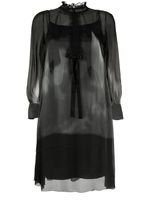 SHIATZY CHEN robe en soie à col mao - Noir