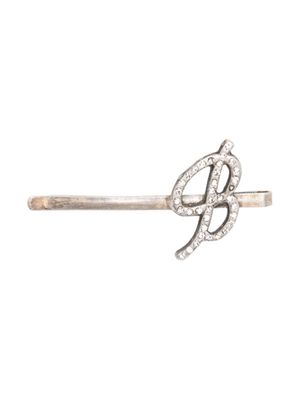 Blumarine barrette à logo ornée de cristaux - Argent