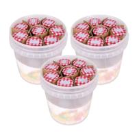 Weckpotjes - 3x set van emmer met 10 potjes - 210 ml - glas - weckpotten - jampotjes