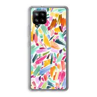 Watercolor Brushstrokes: Samsung Galaxy A42 5G Transparant Hoesje