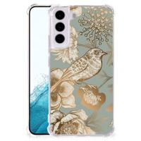 Case voor Samsung Galaxy S22 Vintage Bird Flowers