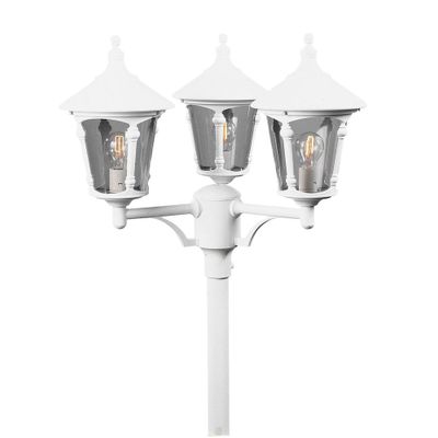 Buitenverlichting lantaarnpaal Virgo draco wit 254 cm konstsmide 573-250+ 579-250
