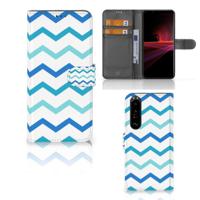 Sony Xperia 1 III | Telefoon Hoesje | Zigzag Blauw