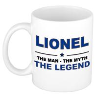 Lionel cadeau mok - man myth legend - naam koffiemok - 300 ml - collega - vaderdag