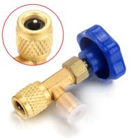 Blauwe metalen ventiel fles Opener 1/4 SAE aansluiting verstrekking van koelmiddel ventiel Flesopeners voor R22 R134a R410A