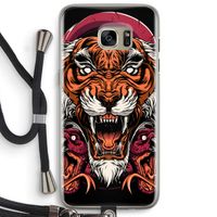 Tiger and Rattlesnakes: Samsung Galaxy S7 Edge Transparant Hoesje met koord
