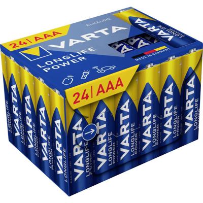 Varta VARTA Longlife Power AAA Cube Pack24 AAA batterij (potlood) Alkaline 1.5 V 24 stuk(s)