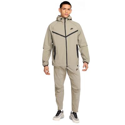 Nike Tech Sportswear Windrunner Trainingspak Full-Zip Woven Lichtbruin Grijsgroen Zwart