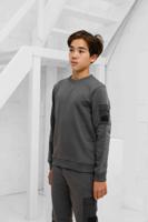 Malelions Nylon Pocket Sweater Kids Grijs - Maat 152 - Kleur: Grijs | Soccerfanshop