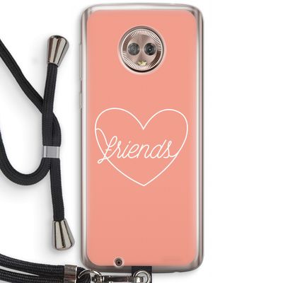 Friends heart: Motorola Moto G6 Transparant Hoesje met koord