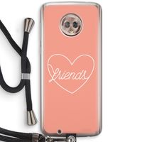 Friends heart: Motorola Moto G6 Transparant Hoesje met koord