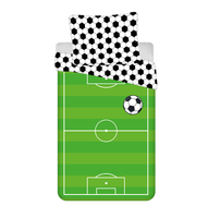 Voetbal Dekbedovertrek veld - Eenpersoons - 140 x 200 cm - Groen