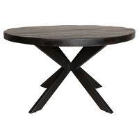 Eetkamertafel Milan - eettafel rond 140 cm - zwarte eettafel - thumbnail