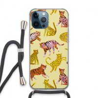Cute Tigers and Leopards: iPhone 13 Pro Max Transparant Hoesje met koord