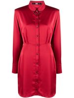 Karl Lagerfeld robe-chemise en satin à breloque Karl - Rouge - thumbnail