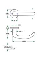 Krukgarn FAME PL rvs mat Miva WC 8mm noodontgr.