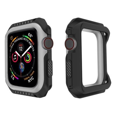 Smart Watch schokbestendig twee kleur beschermende case voor Apple Watch serie 3 42mm (zwart grijs)