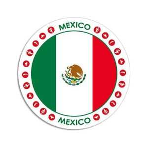 10x Mexico sticker rond 14,8 cm landen decoratie