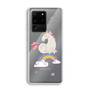 Regenboog eenhoorn: Samsung Galaxy S20 Ultra Transparant Hoesje