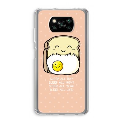 Sleep All Day: Xiaomi Poco X3 NFC Transparant Hoesje