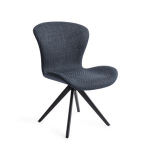Jesper Home Eetkamerstoel 'Moji' Turn Black, Draaibaar, kleur Mystic Marine