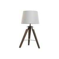 Bureaulamp Home ESPRIT Wit Bruin Hout 36 x 36 x 60 cm