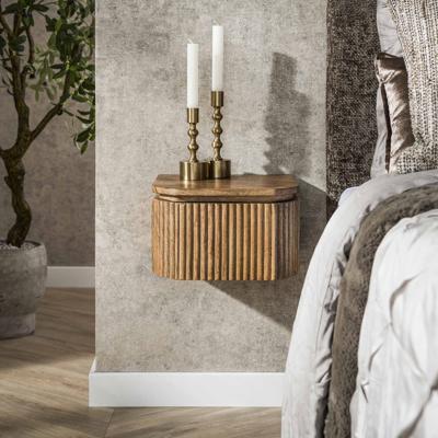 LifestyleFurn Hangend Nachtkastje 'Sharmila' XS, Mangohout, Met 1 lade