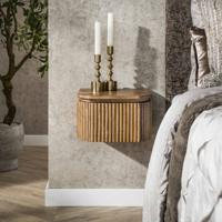 LifestyleFurn Hangend Nachtkastje 'Sharmila' XS, Mangohout, Met 1 lade