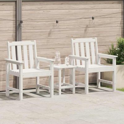 Tuinstoel 2 pcs Wit 65.5 x 59 x 88cm Kunststof