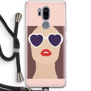 Red lips: LG G7 Thinq Transparant Hoesje met koord