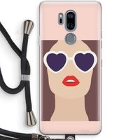 Red lips: LG G7 Thinq Transparant Hoesje met koord