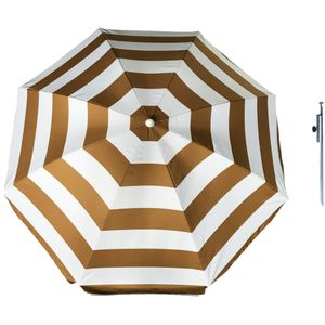 Parasol - goud - D140 cm - incl. draagtas - parasolharing - 49 cm