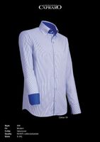 Giovanni Capraro 908-39 Heren Overhemd - Blauw gestreept [Blauw Accent] - thumbnail