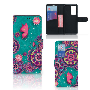 Huawei P40 Pro Hoesje Cirkels en Vlinders