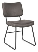 LABEL51 Eetkamerstoel 'Noah' Micro Suede, kleur Antraciet