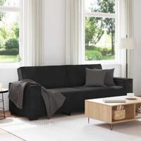 Driezitsbank 180 cm fluweel zwart