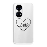 Best heart black: Huawei P50 Transparant Hoesje