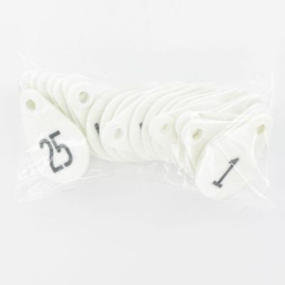 Nekplaatje genummerd wit 101-125