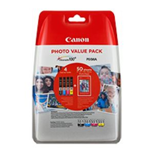 Canon 6443B006 inktcartridge Origineel Foto zwart, Foto cyaan, Foto magenta, Fotogeel
