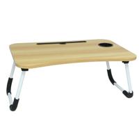 Gerimport Laptoptafel - opklapbaar - bed - dienblad - bruin - 40 x 60 x 26 cm