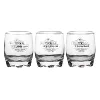 Urban Living whisky glazen Comptoir - gedecoreerd glas - 3x stuks - 290 ml