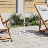 VidaXL Parasolvoet 44x44x31 cm gietijzer wit