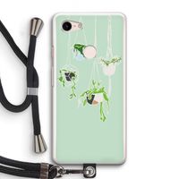 Hang In There: Pixel 3 Transparant Hoesje met koord