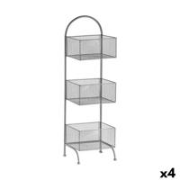Planken Gift Decor B2606 B2606 Zilverkleurig Zilver Metaal 20 x 99 x 32,5 cm (4 Stuks)