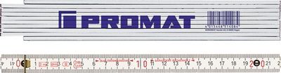 Promat Duimstok | lengte 2 m | mm/cm EG III | beukenhout wit - 4000853076 4000853076