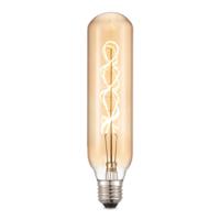 Edison Vintage LED filament lichtbron Tube - Amber - Spiraal - Retro LED lamp - 6/6/22.5cm - geschikt voor E27 fitting - Dimbaar - 4W 280lm 2700K - warm wit licht
